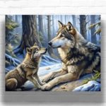 Father and Son Wolf - Wolf Paint by Number Kits