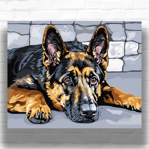 German Shepherd Dog - Paint by Numbers Dog