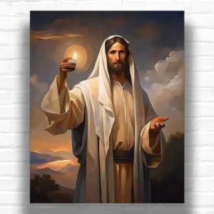 Jesus Lighting the Way - Paint by Number Jesus Christ