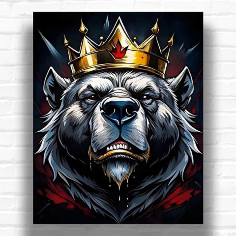 King Bear - Paint by Numbers Bear