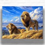 Lions of the Savanna - Paint by Numbers Lion