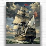 Majestic Ship - Sailing Ship Paint by Numbers