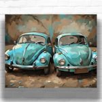 Old Blue Bug Cars - Car Paint by Number Kits