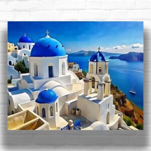 Old Town of Oia - Paint by Numbers Santorini