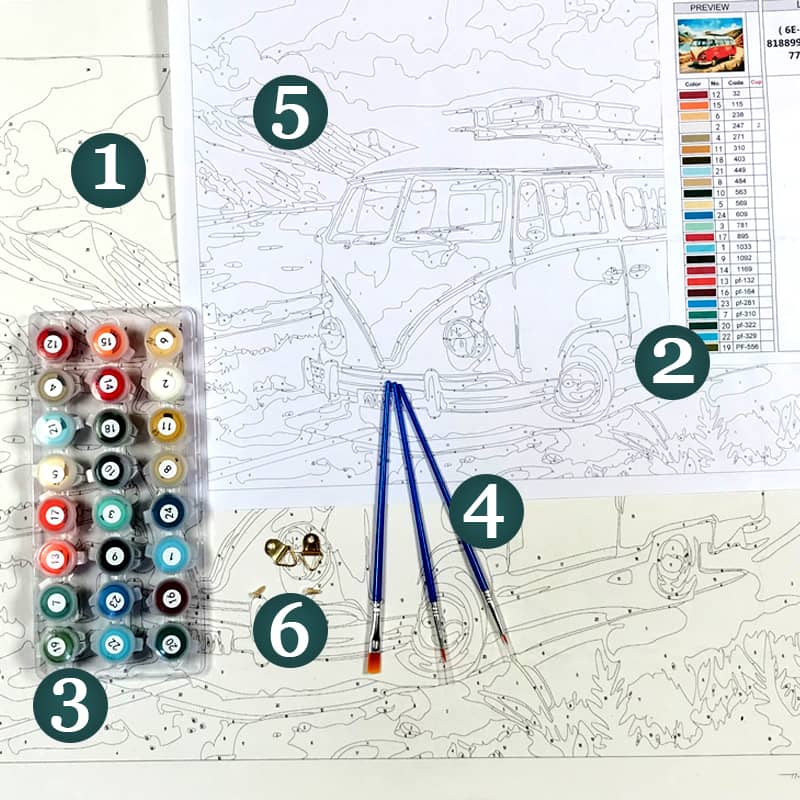 Paint by Numbers Without Frame Kit