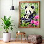 Panda Bear Mom and Baby - Paint by Number Kits