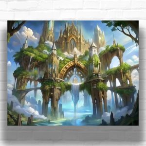 Sky City Castle - Anime Paint by Numbers Kit