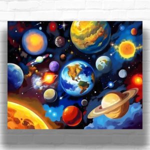 Space Planets - Paint by Numbers Solar System