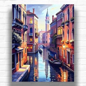 Venice at Night Italy - Paint by Numbers Italy Scene