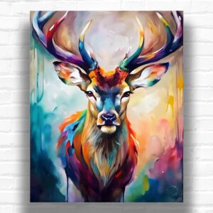 Watercolor Deer - Paint by Numbers Deer