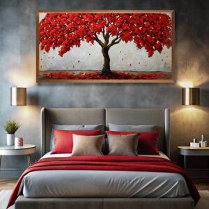 Abstract Red Tree - Large Print Paint by Number