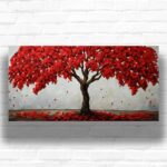 Abstract Red Tree - Paint by Number Large Print