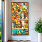 Abstract Village - Extra Large Paint by Number Kits for Adults