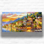 Bellagio City Lake Como Italy - Paint by Numbers Big Canvas