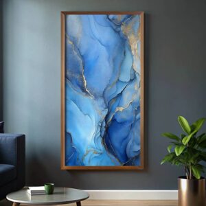 Blue Gold Marble Texture - Extra Large Print Paint by Numbers