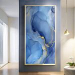 Blue and Gold Marble Texture - Extra Large Paint by Number Kits