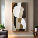 Brown and Beige Abstract Art - Extra Large Print Paint by Number