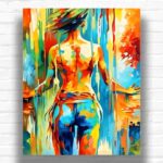 Colorful Woman Silhouette - Paint by Numbers Abstract Art