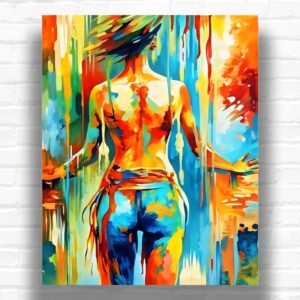 Colorful Woman Silhouette - Paint by Numbers Abstract Art