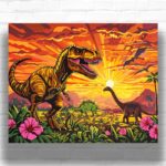 Dinosaurs Land - Dinosaur Paint by Numbers