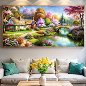 English Country Cottage - Large Size Paint by Numbers