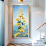 Golden Blue Ginkgo Leaf - Big Painting by Numbers