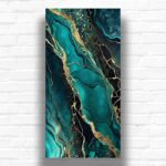 Green and Gold Marble - Large Paint by Number