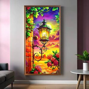 Lantern with Flowers - Extra Large Painting by Numbers