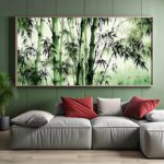 Large Bamboo Wall Art - Big Paint by Numbers for Adults