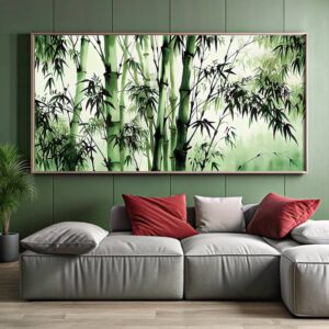 Large Bamboo Wall Art - Big Paint by Numbers for Adults