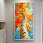 Large Birch Tree Painting - Large Size Paint by Numbers Kits