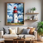 Lonely Lighthouse at Sea - Paint by Numbers Kits