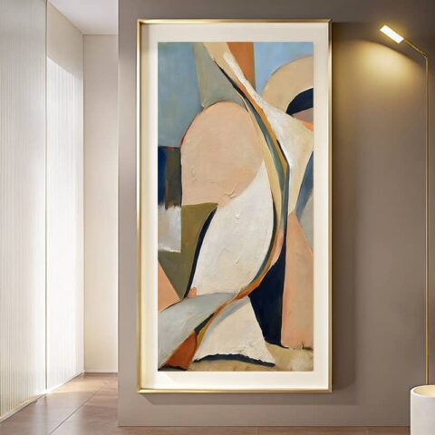 Mid Century Abstract Art - Large Size Paint by Numbers