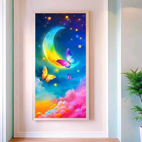 Rainbow Crescent Moon - Extra Large Paint by Numbers Kits