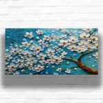 Small White Flowers on Branches - Giant Paint by Number Kit