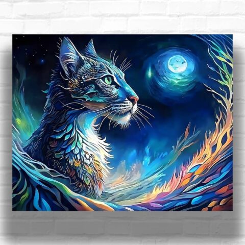 The Celestial Maine Coon - Cat Paint by Number Kits