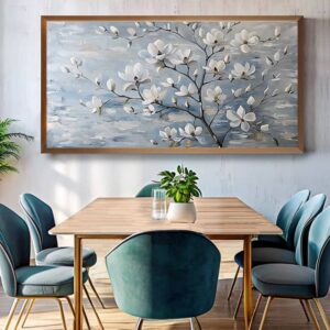 White Blooming Branches - Large Paint by Numbers