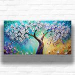 White Blooming Tree - Large Print Paint by Numbers