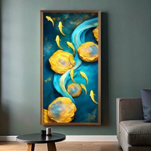 Yellow Koi Fish - Extra Large Paint by Numbers Canvas