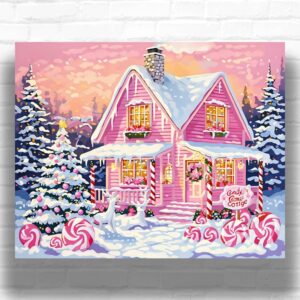 Christmas Candy Cottage - Paint by Numbers for Christmas