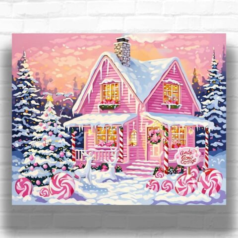 Christmas Candy Cottage - Paint by Numbers for Christmas