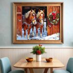 Christmas Horse Stable - Paint by Numbers Kit