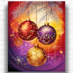 Christmas Splendor Ornament - Holiday Paint by Number Kits