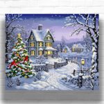 Christmas at the Victorian Manor - Christmas Paint by Number Kits