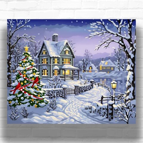 Christmas at the Victorian Manor - Christmas Paint by Number Kits