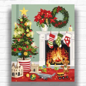 Cozy Christmas Corner - Christmas Paint by Numbers