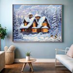 Cozy Snowy Cottage - Paint by Number Kit