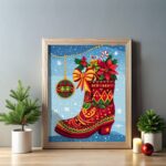 Festive Christmas Stocking - Paint by Number Kit