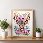 Floral Deer - Paint by Number Kit