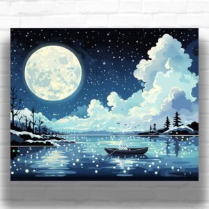 Full Moon Journey - Scenery Paint by Numbers